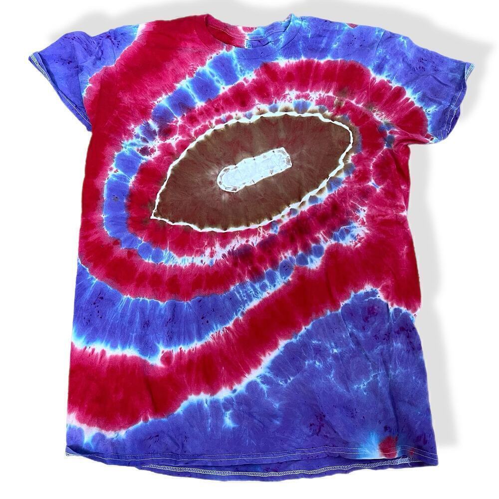 handmade tie dyed unisex tshirt XL patriots bills football